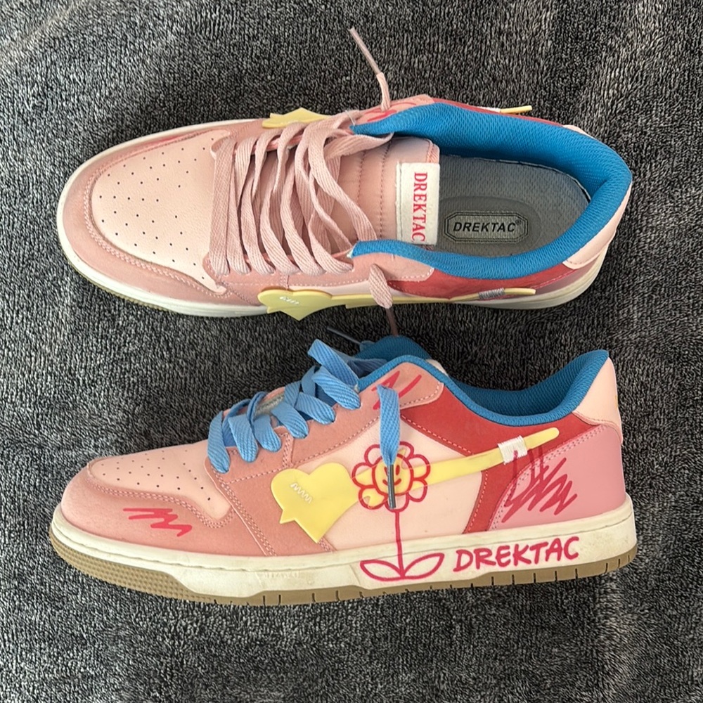 Pink and Blue Sneakers